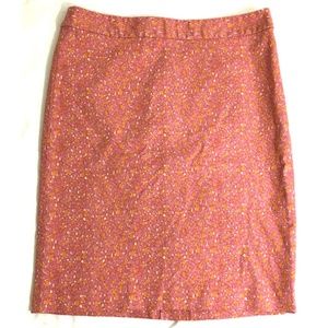 Talbots pencil skirt pink orange stretch (E190)